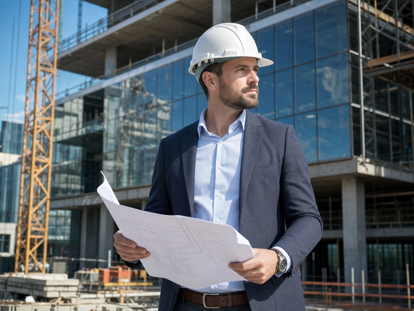 Construction project manager on site